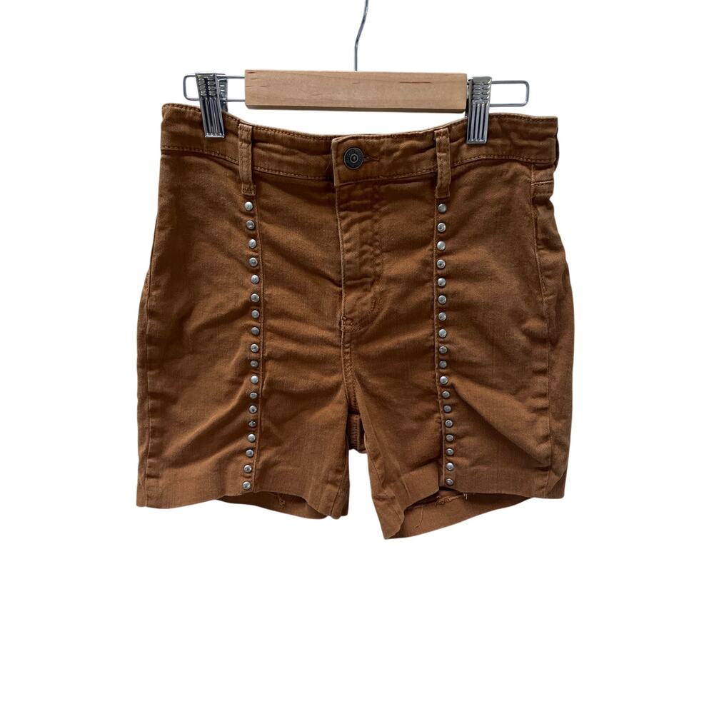 Free people we the the free studded tan shorts size 25
